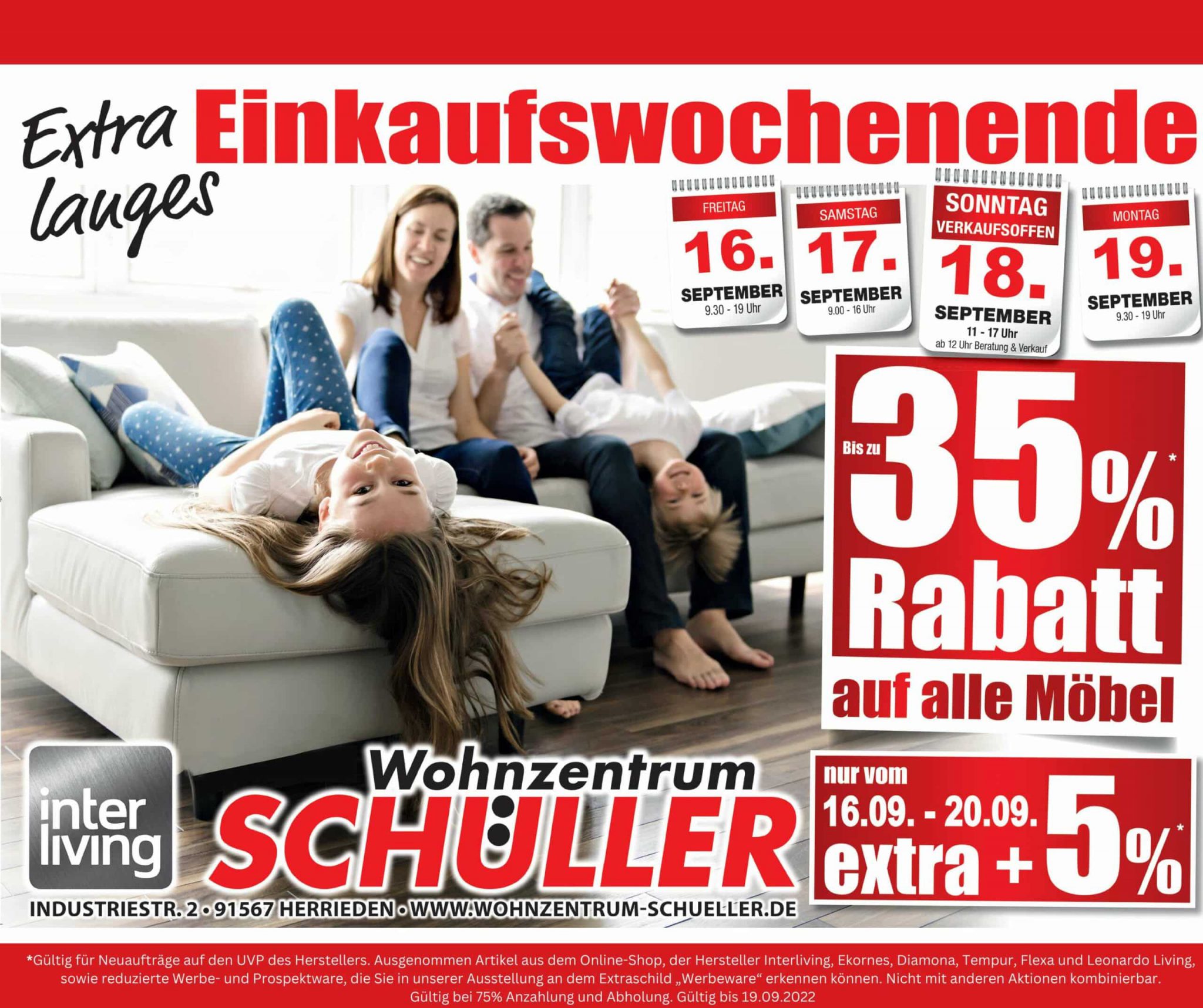 Verkaufsoffener Sonntag Wohnzentrum Schüller